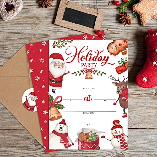 Whaline Christmas Party Invitations 25 Pack