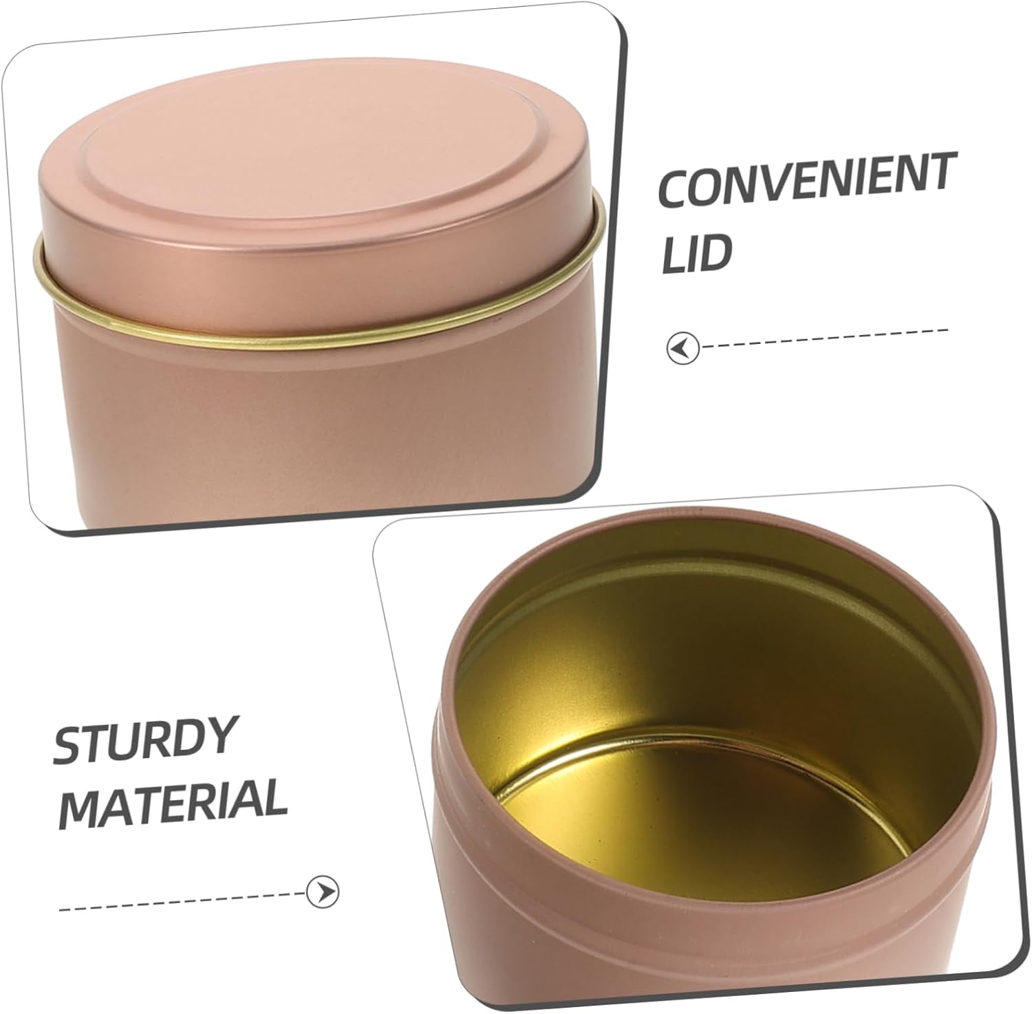 12pcs Metal Candle Tins for DIY Aromatherapy Jars