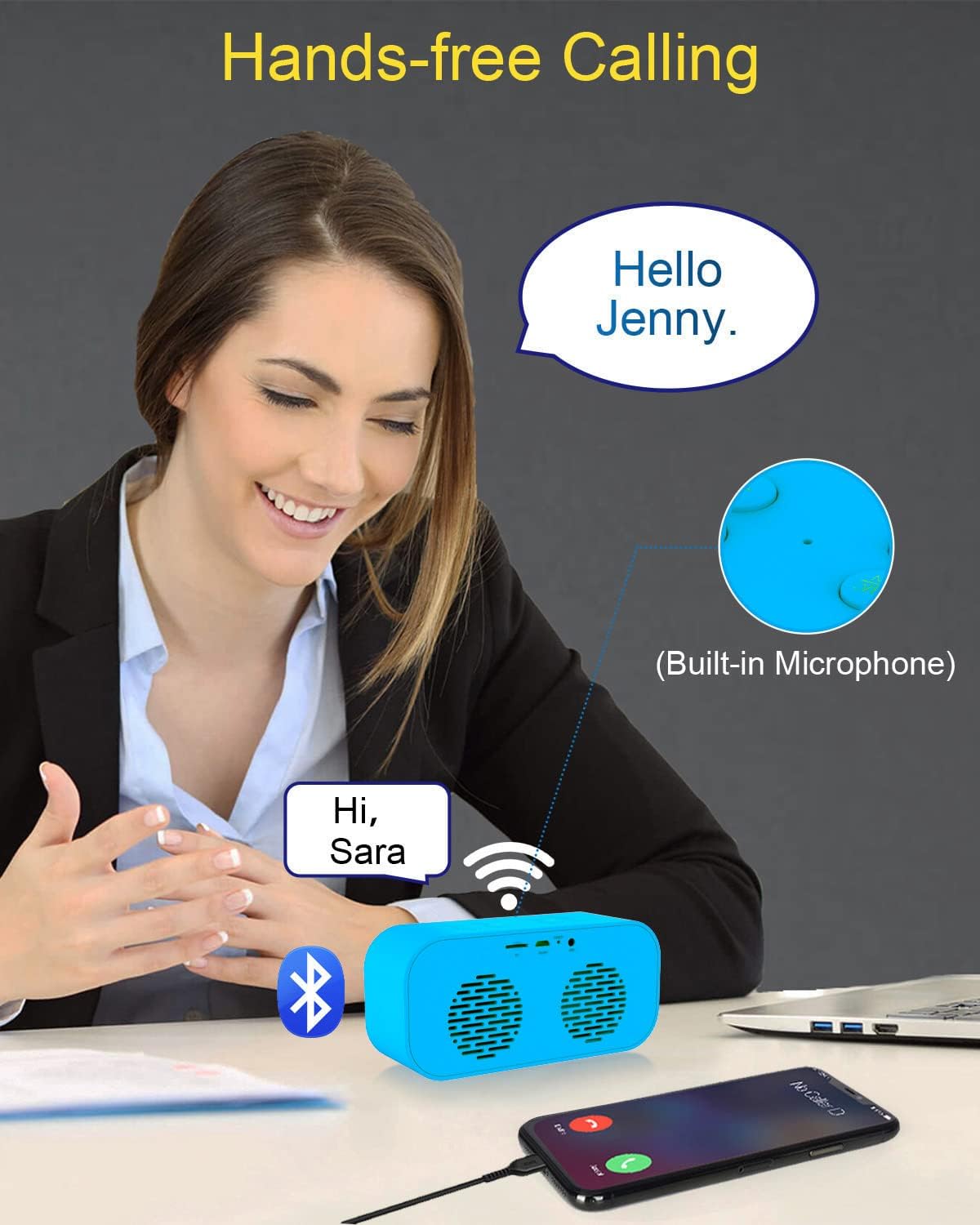 AFK Digital Alarm Clock with Bluetooth Speaker