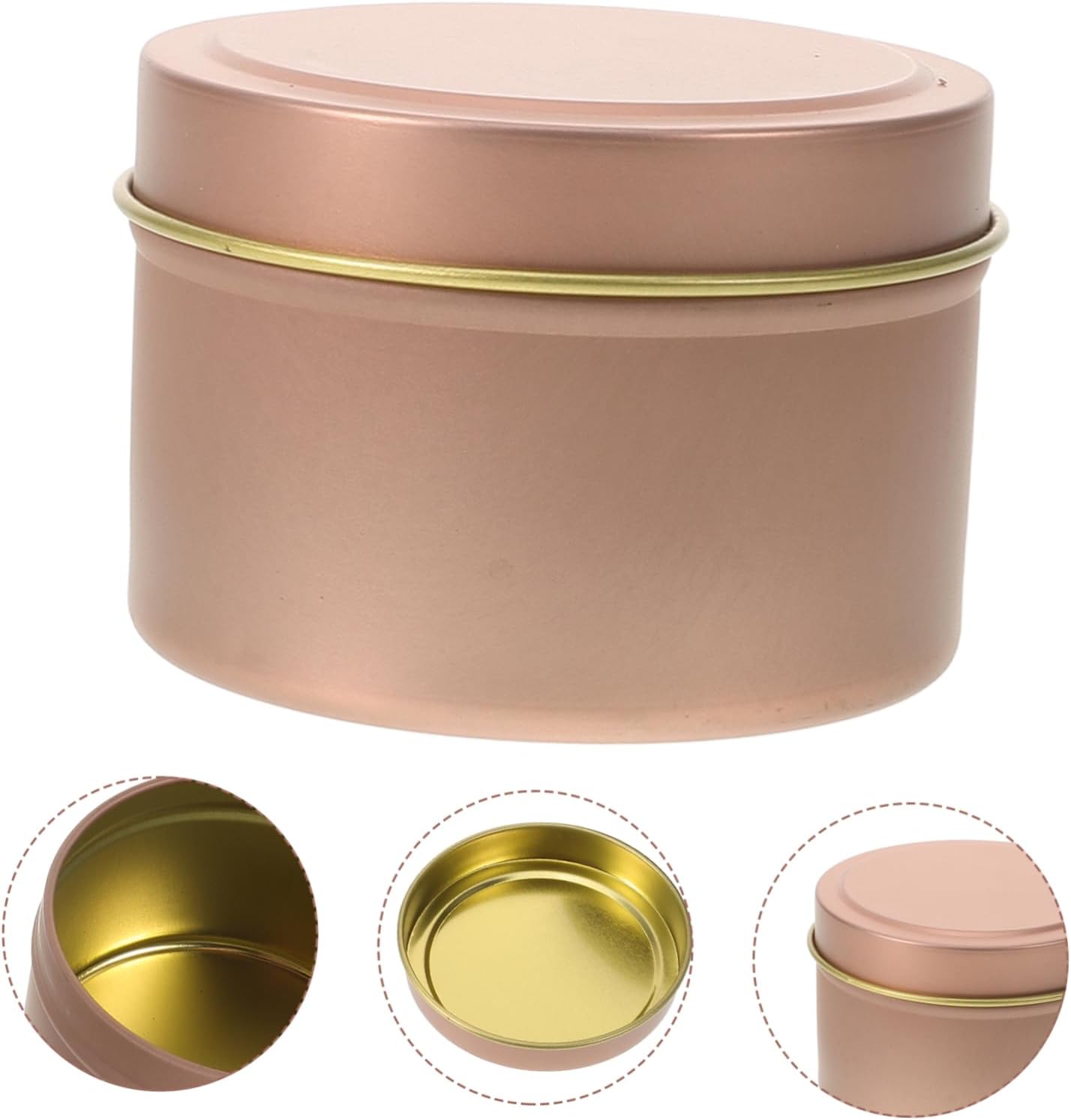 12pcs Metal Candle Tins with Lids Storage Containers for Candle Making