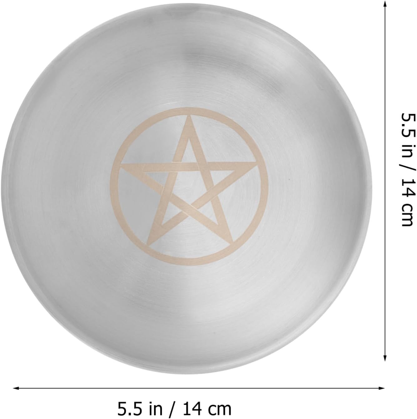 IMIKEYA Pentagram Altar Ritual Plate Dish