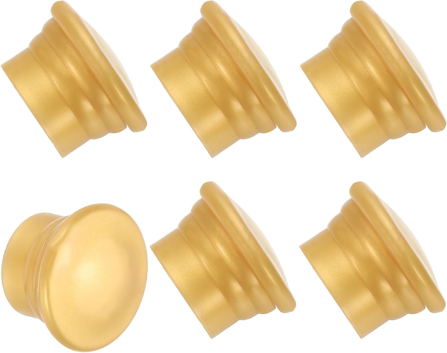 Uxcell Curtain Rod Ends 6Pcs Gold Finial for 26-28mm Rods