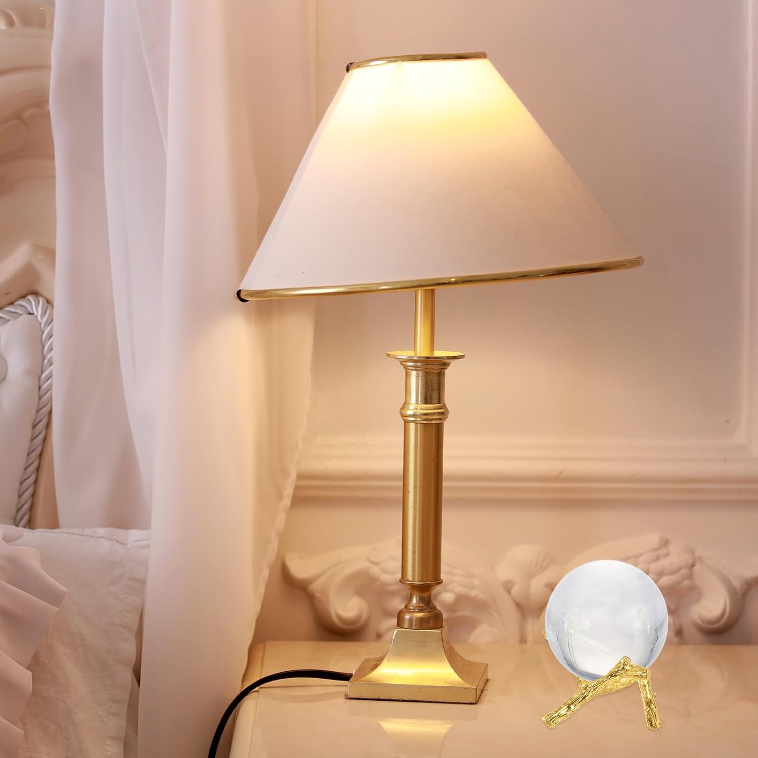 Uxcell 39 Inch Metal Crystal Ball Display Stand - Rose Gold