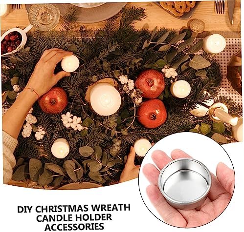Cabilock 24Pcs Iron Candle Cups for DIY Decorations
