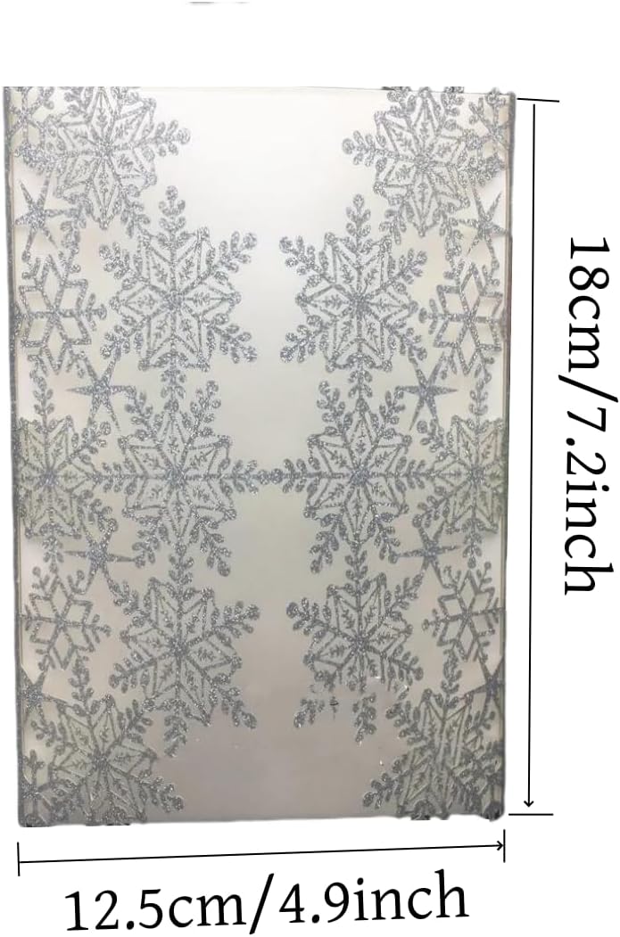 Silver Christmas Party Invitations with Envelopes 50 Set