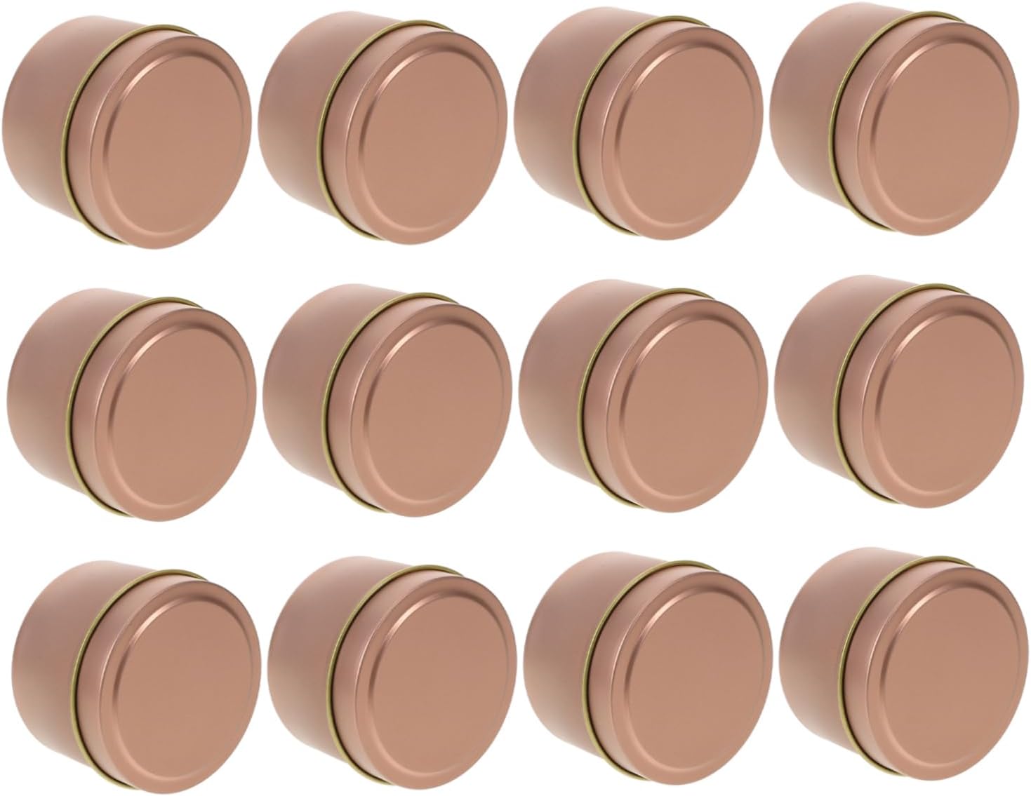 12pcs Metal Candle Tins for DIY Aromatherapy Jars