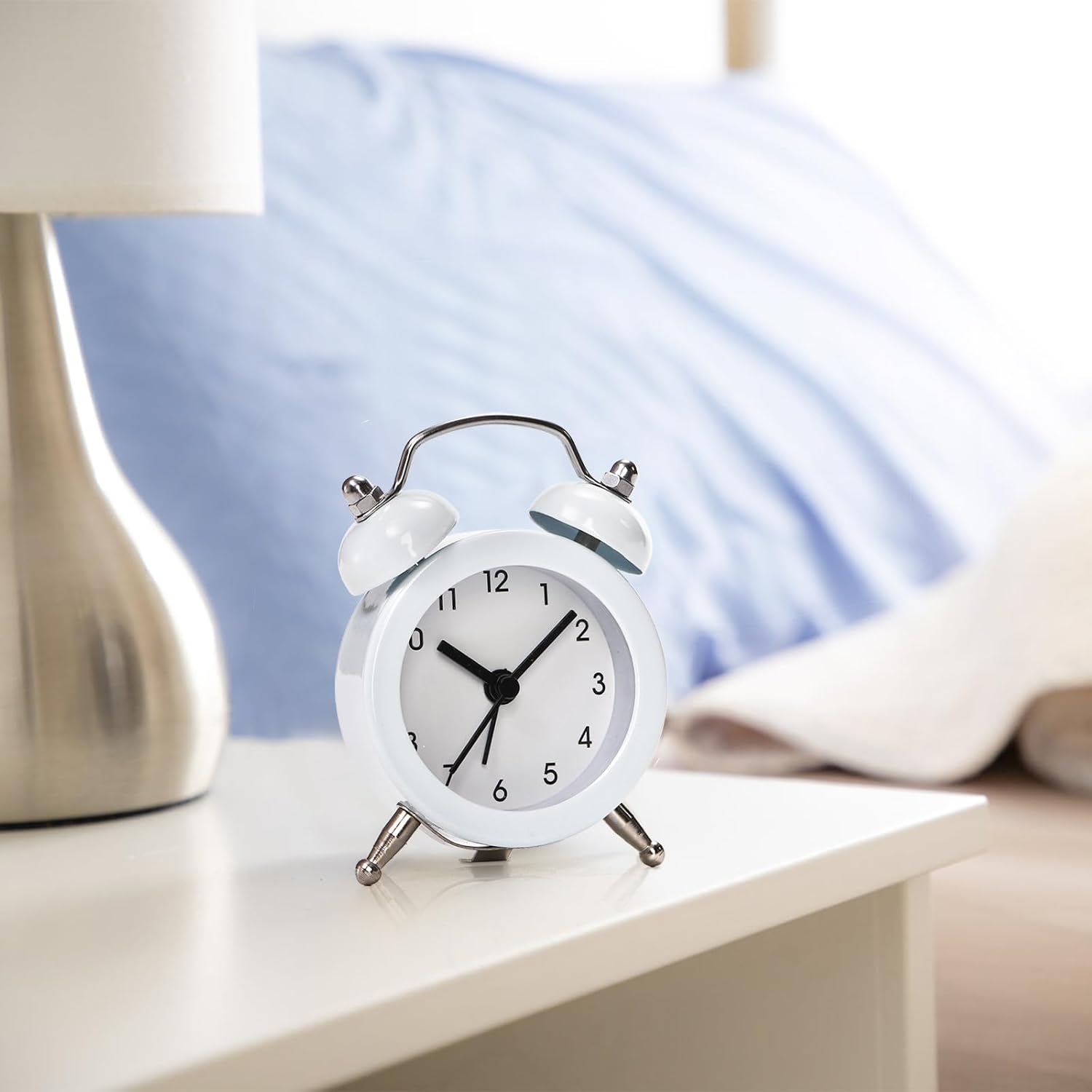 Noamus 6 Pcs Mini Twin Bell Alarm Clocks