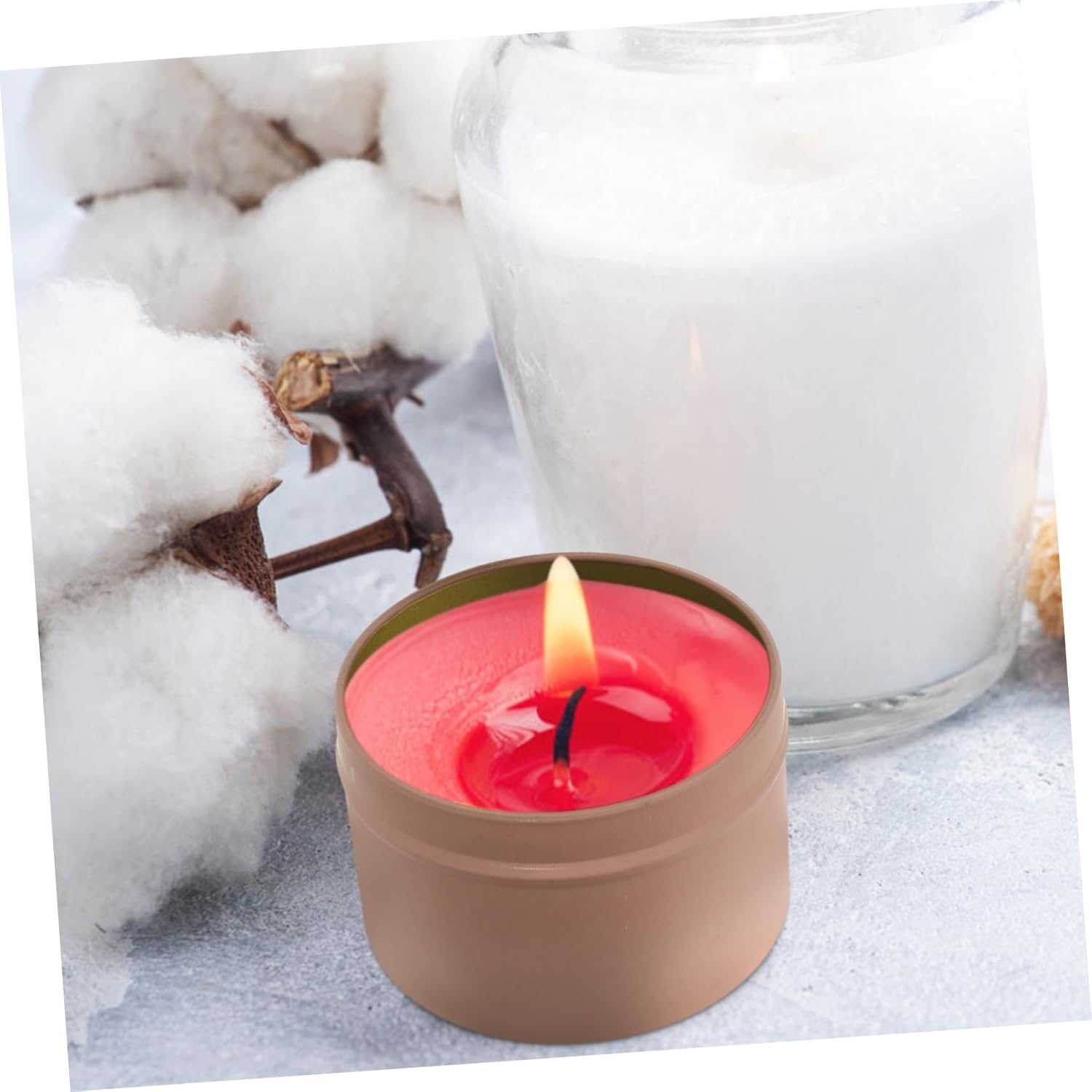 Unomor 12Pcs Aromatherapy Candle Cans with Lids Metal Tins for DIY
