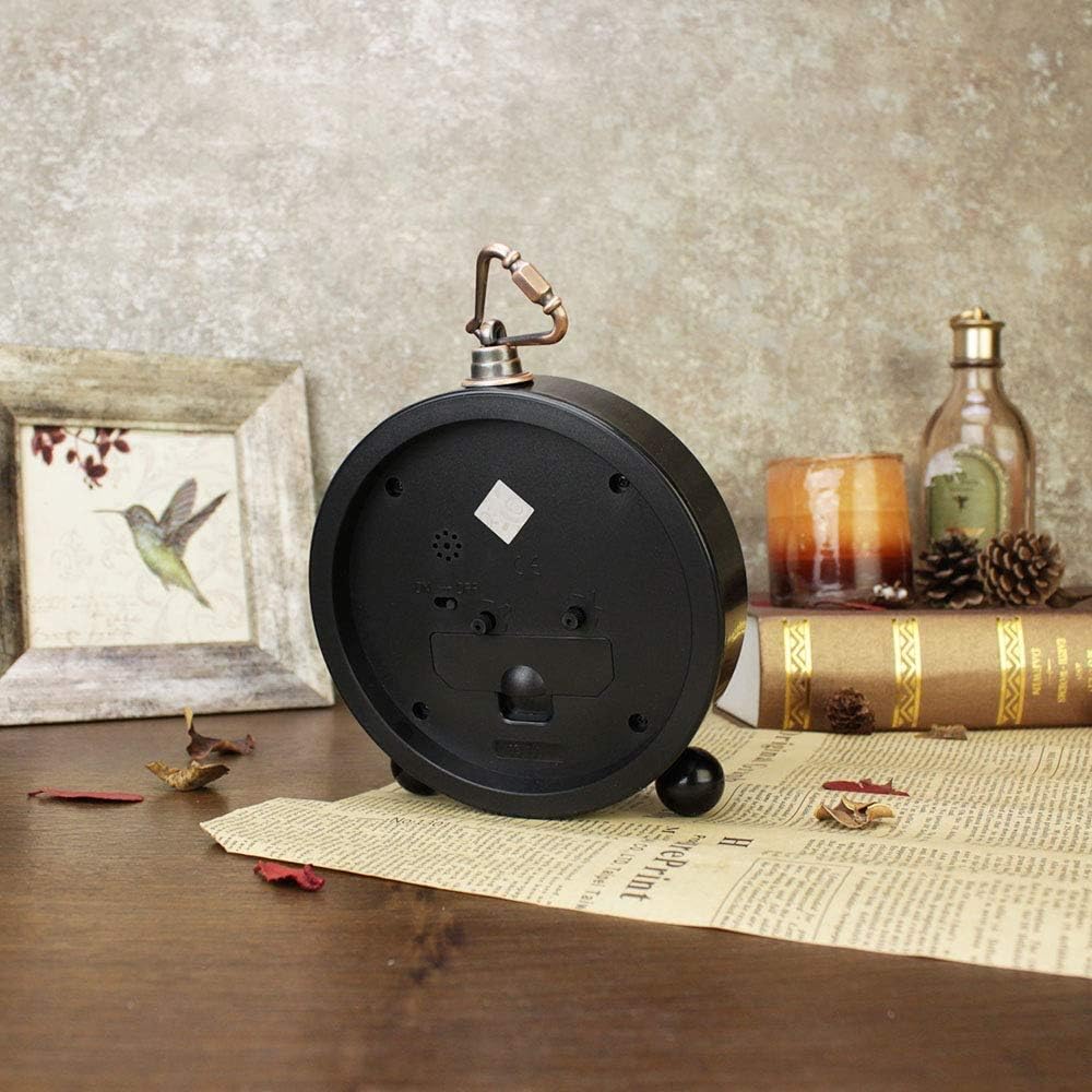 Maxspace 55 Inch Silent Desk Alarm Clock with HD Glass Face
