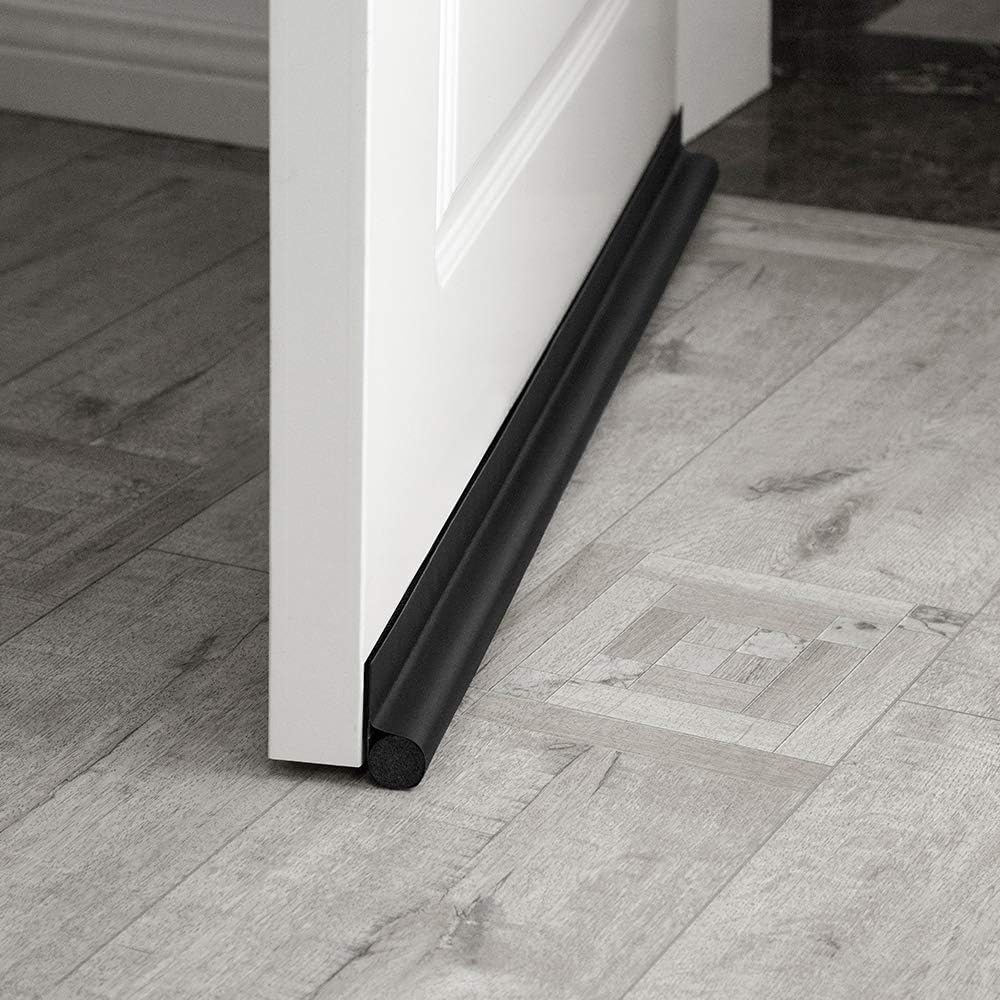 MAXTID Door Draft Stopper 36 Inch Black Adjustable Draft Blocker