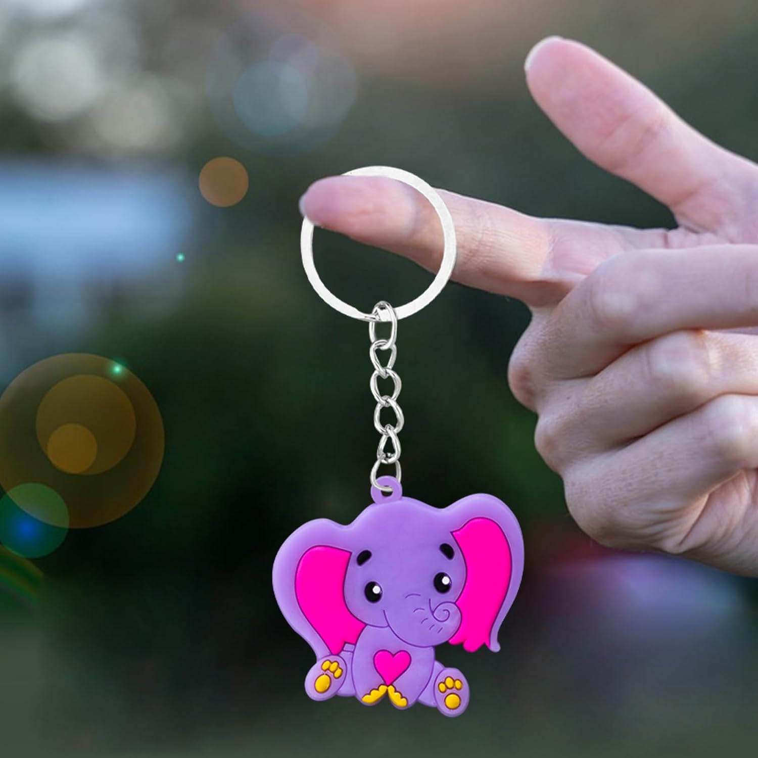 24 Pcs Jungle Safari Animal Keychain Party Favors