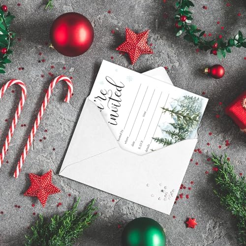Whaline 25 Pack Christmas Party Invitations with Envelopes 1