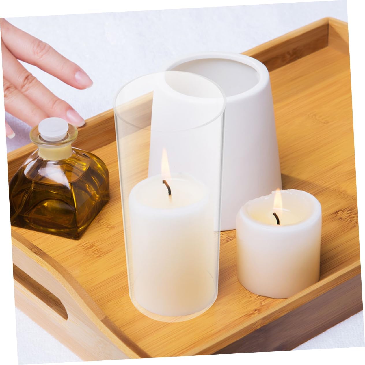 Elegant Transparent Glass Candle Shade for Tealight Holders