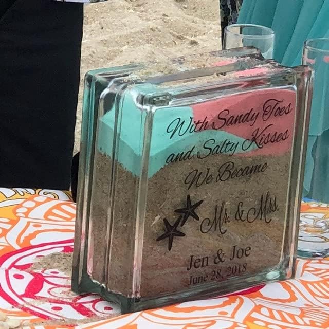 Personalized Glass Unity Sand Ceremony Set with Lid