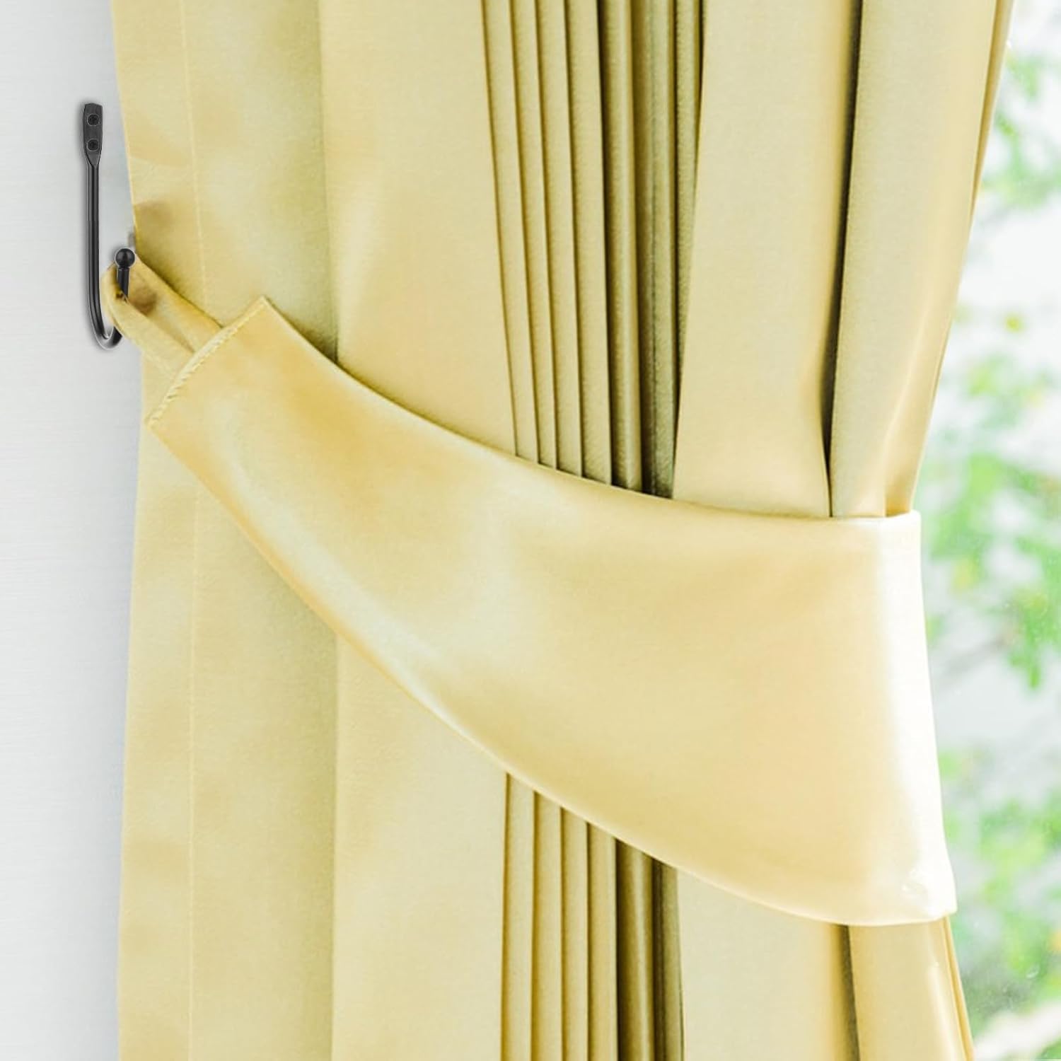 8 PCS Black Curtain Tie Backs Decorative Holders