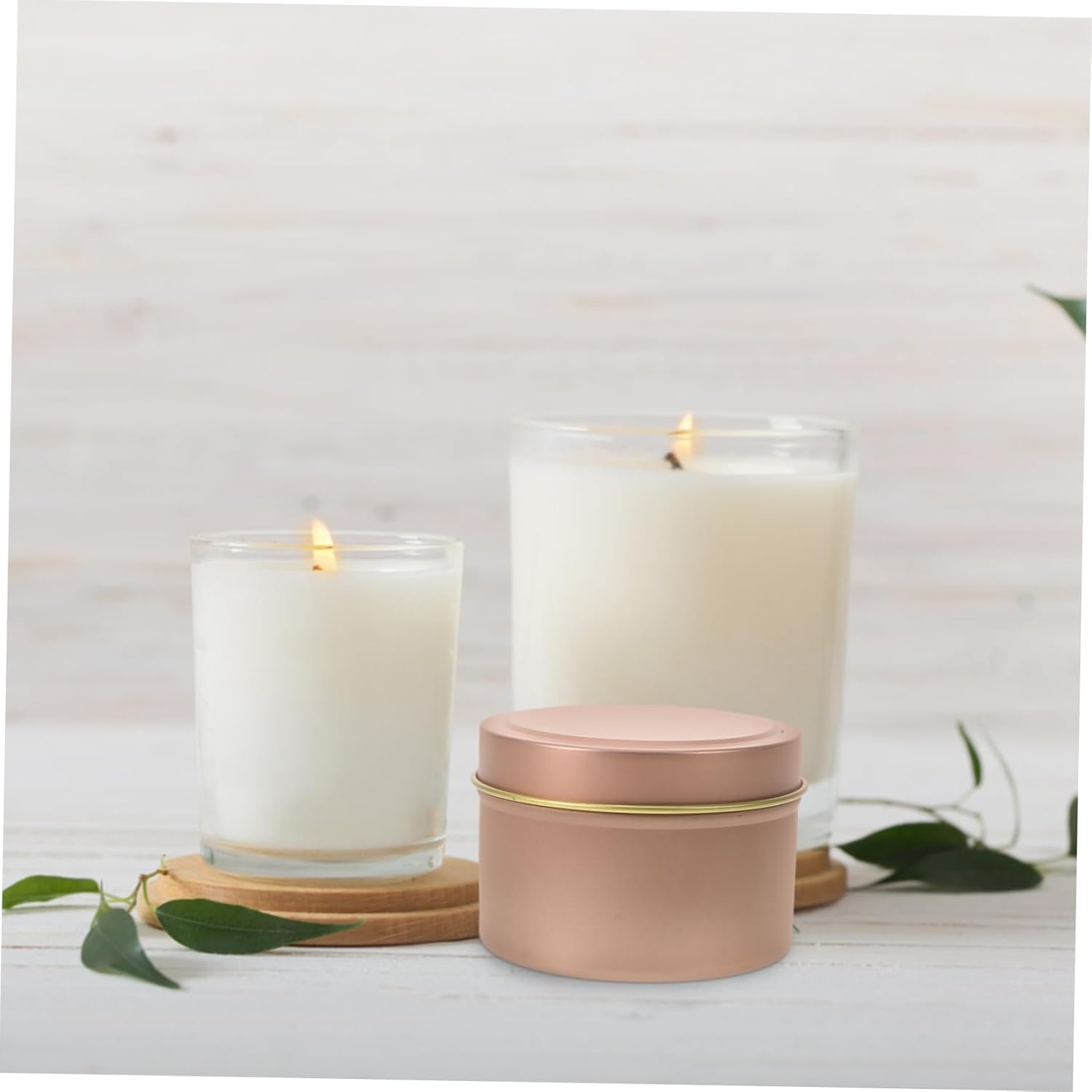 Unomor 12Pcs Aromatherapy Candle Cans with Lids Metal Tins for DIY