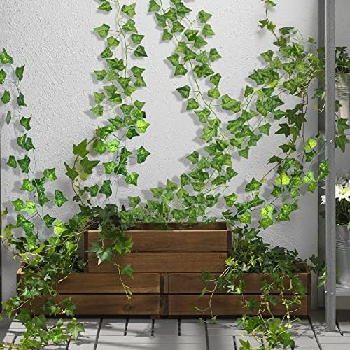 CQURE 12 Pack 84 Ft Artificial Ivy Garland