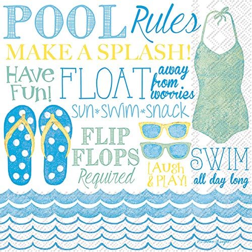 Boston International Summer Pool Napkins 20 Count 3 Ply Set