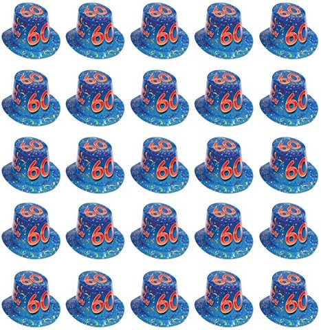 Beistle 25 Pack Happy 60th Birthday Hi-Hats