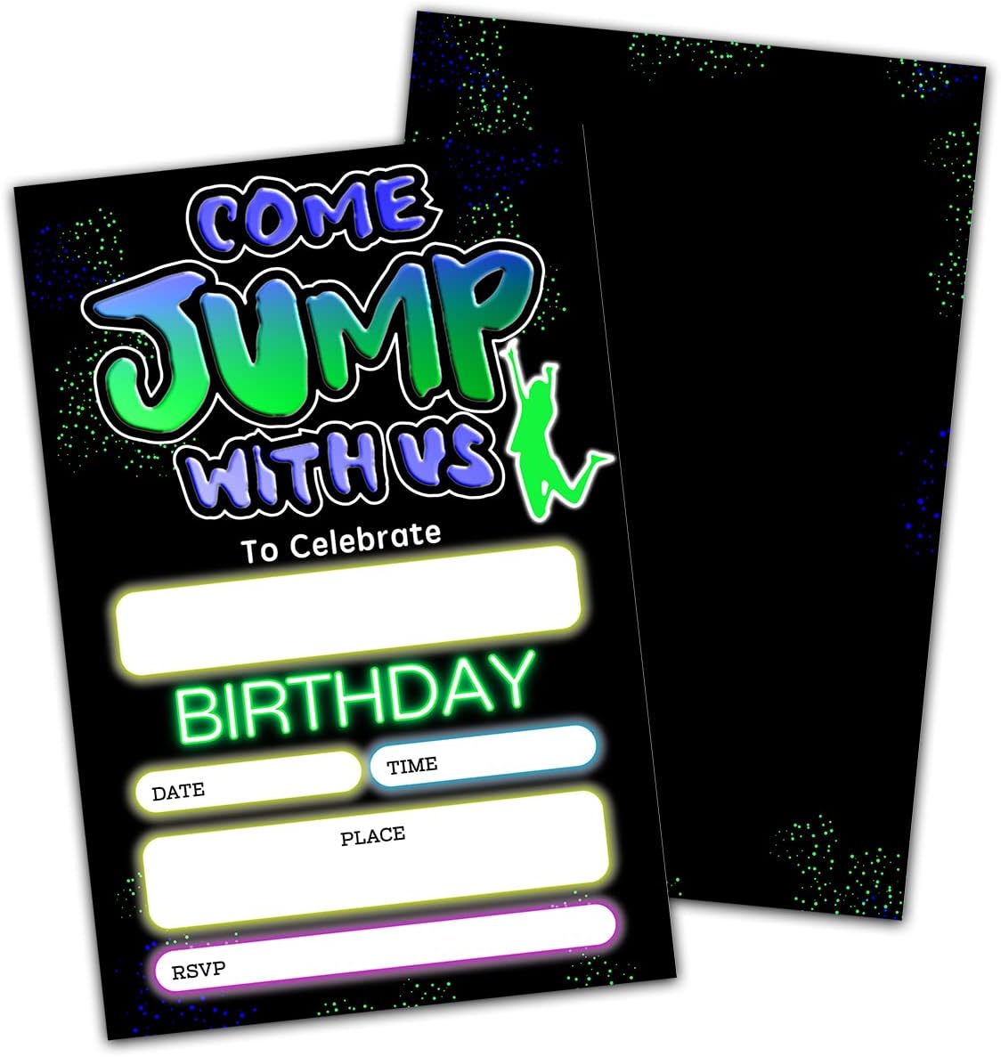 Come Jump With Us Birthday Invite 4x6 Double Sided
