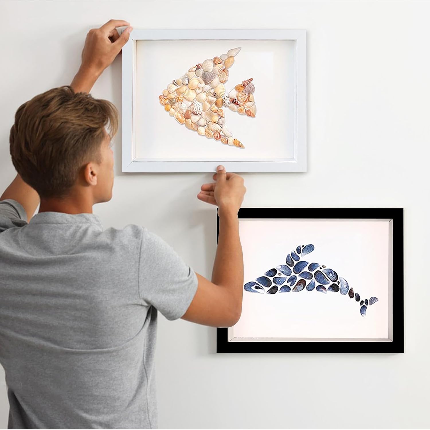 FuninCrea 8x10 Inch Shadow Box Frame White