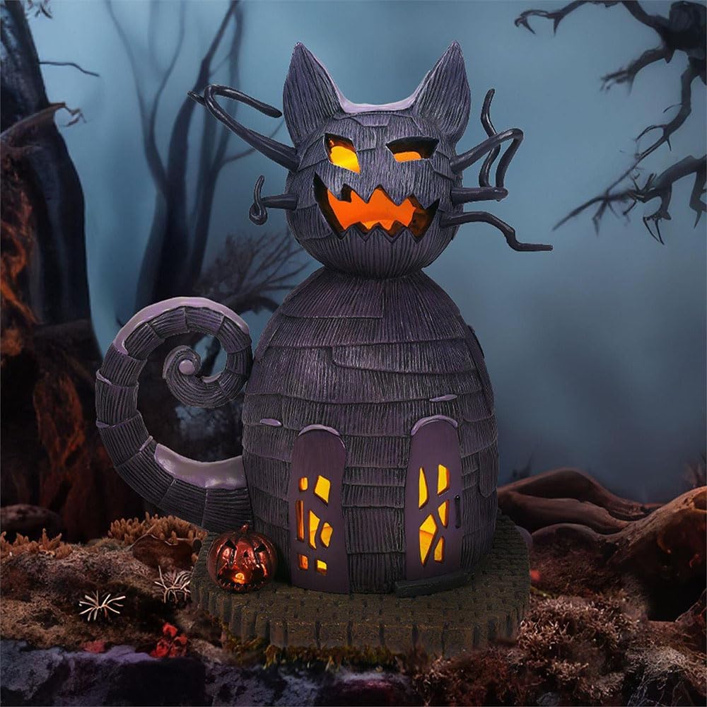 Department 56 Disney Nightmare Before Christmas Cat House Lit Building