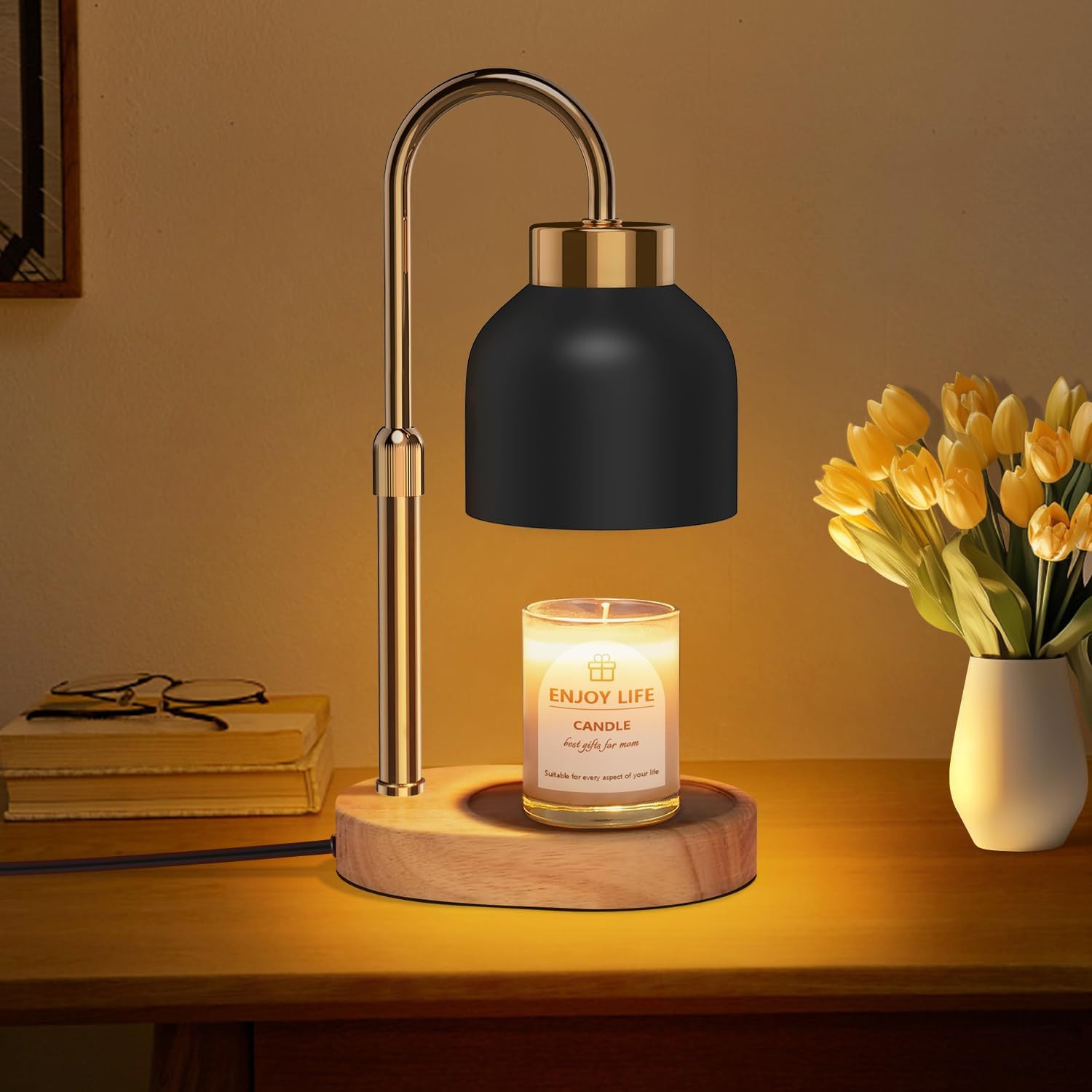 Candle Warmer Lamp with Dimmer and Adjustable Height