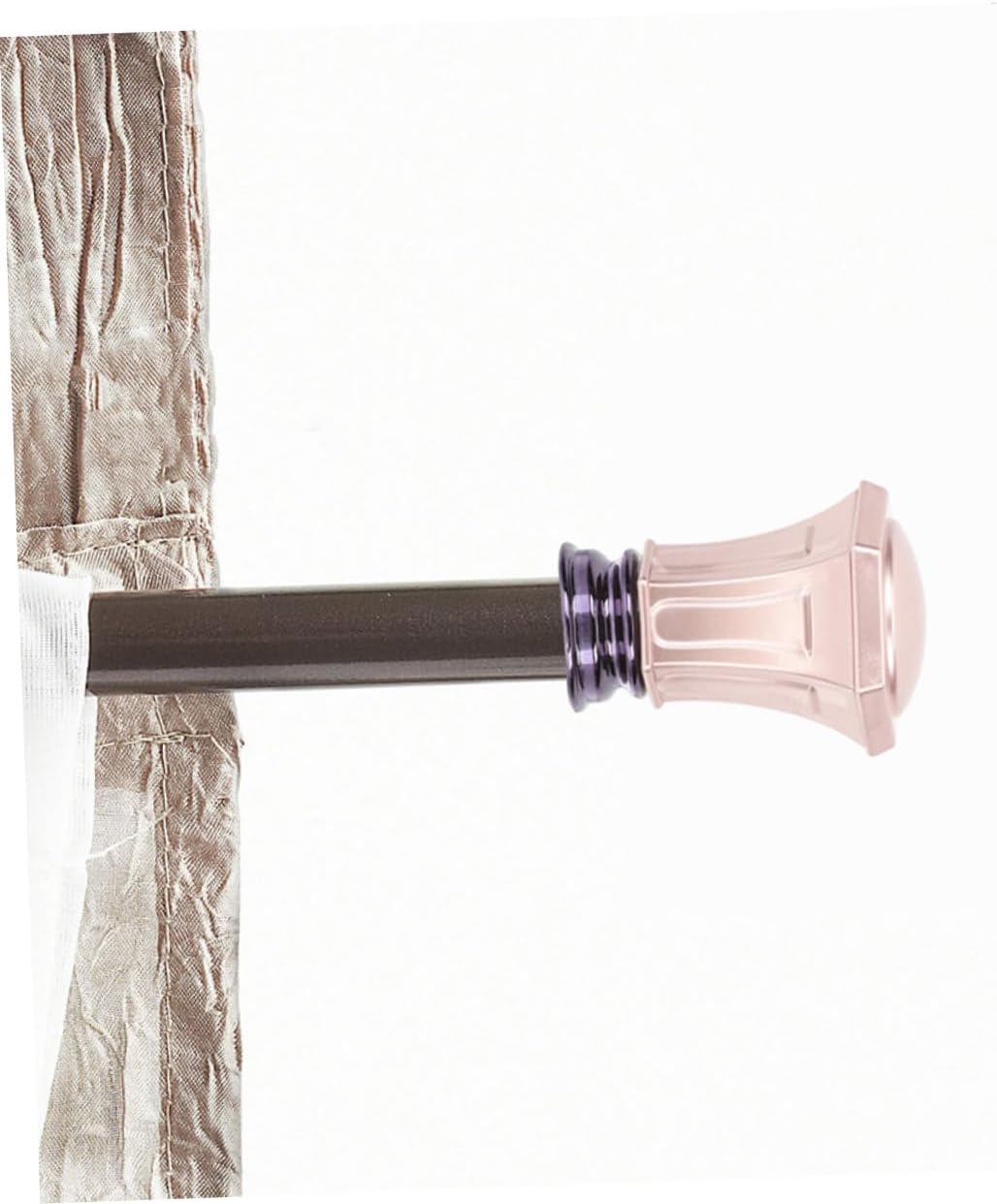 Stylish Plastic Rose Gold Curtain Rod Finials 4pcs