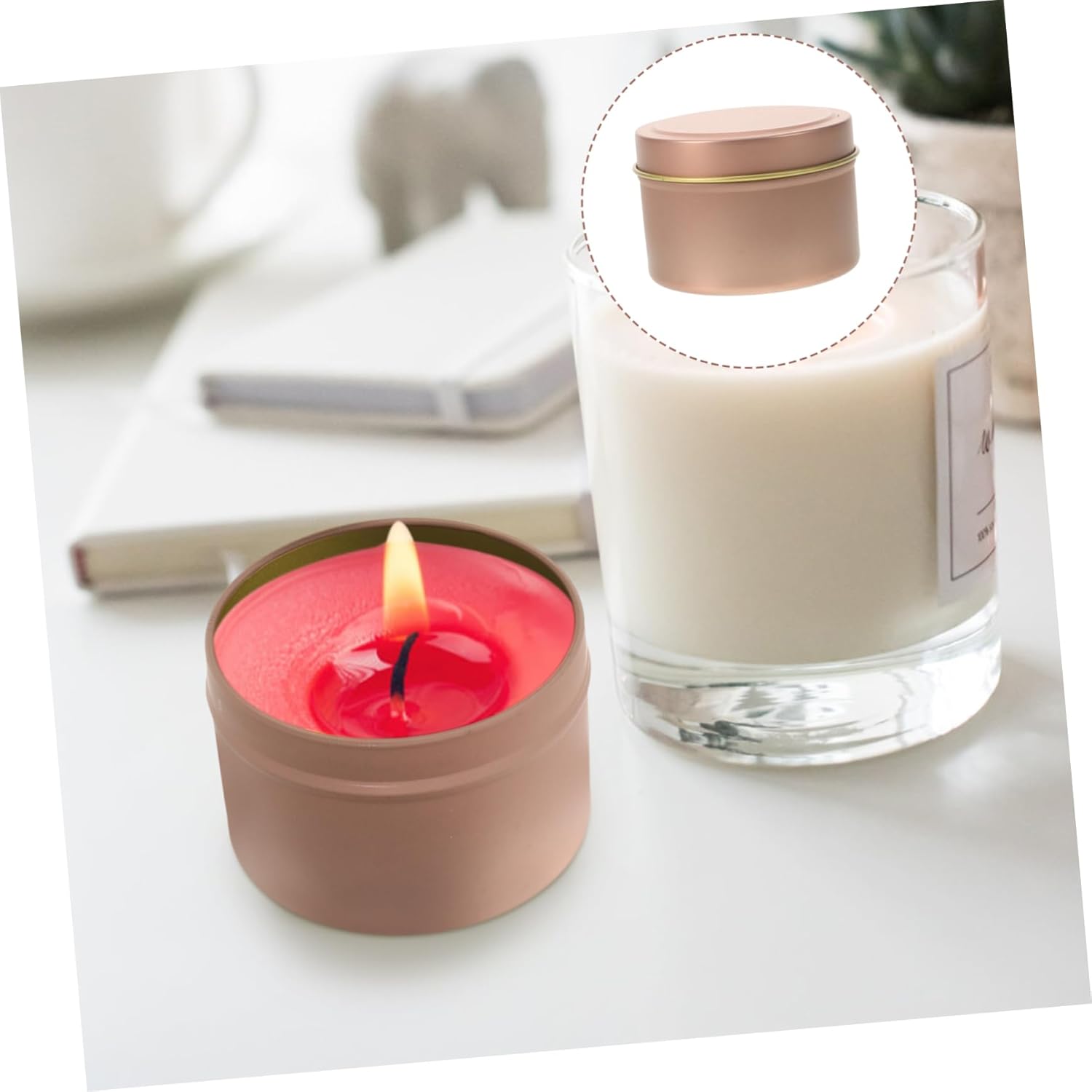 12Pcs Candle Jars with Lids for DIY Aromatherapy Decor