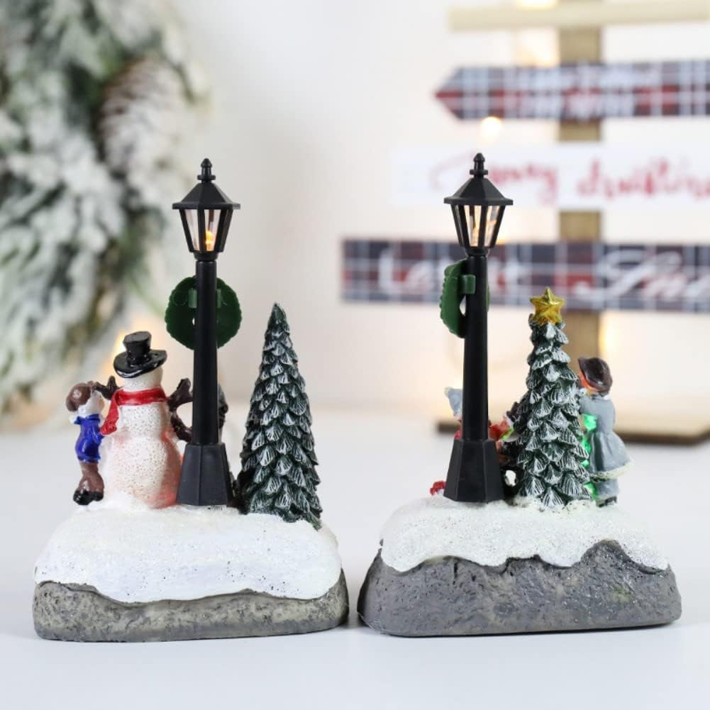 LED Lighted Christmas Village House with Collectible Buildings