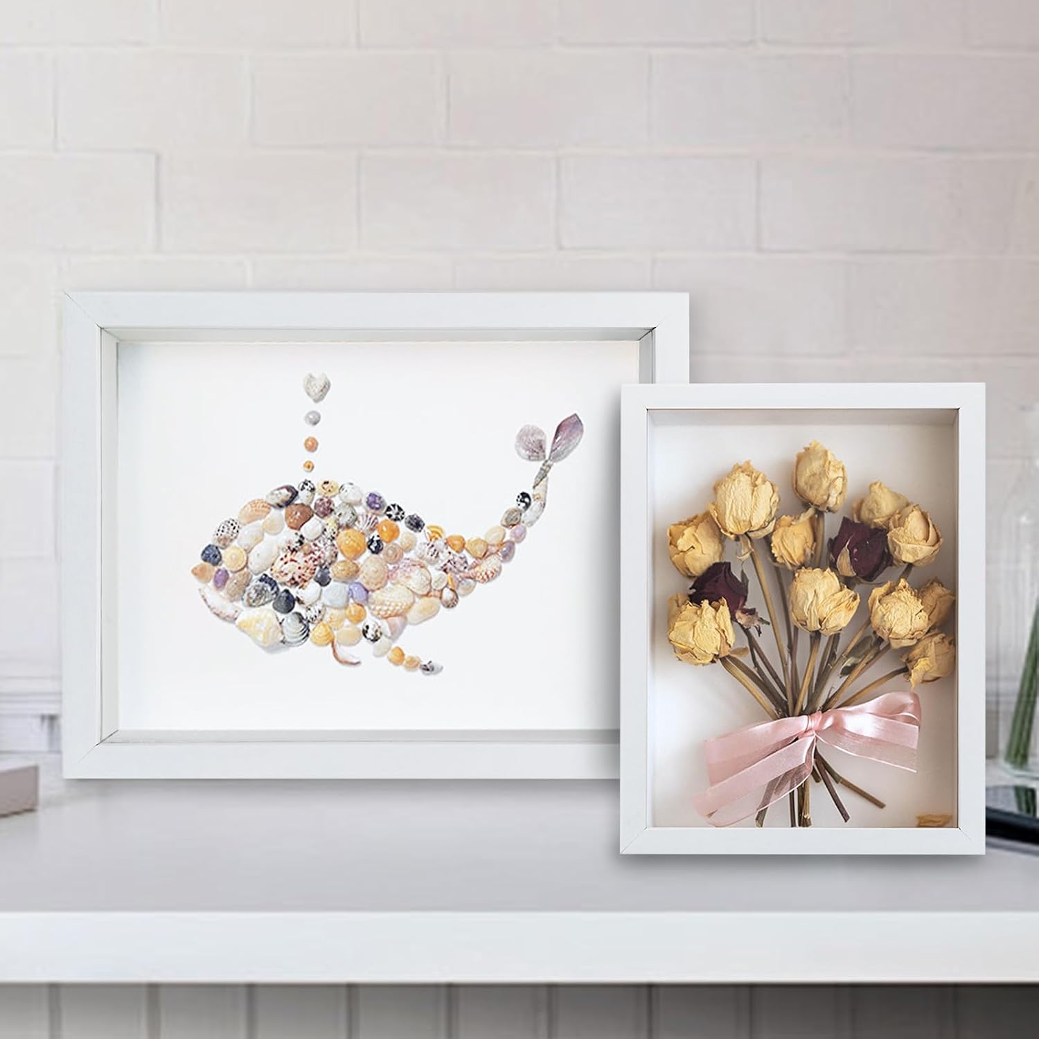 FuninCrea 8x10 Inch Shadow Box Frame White