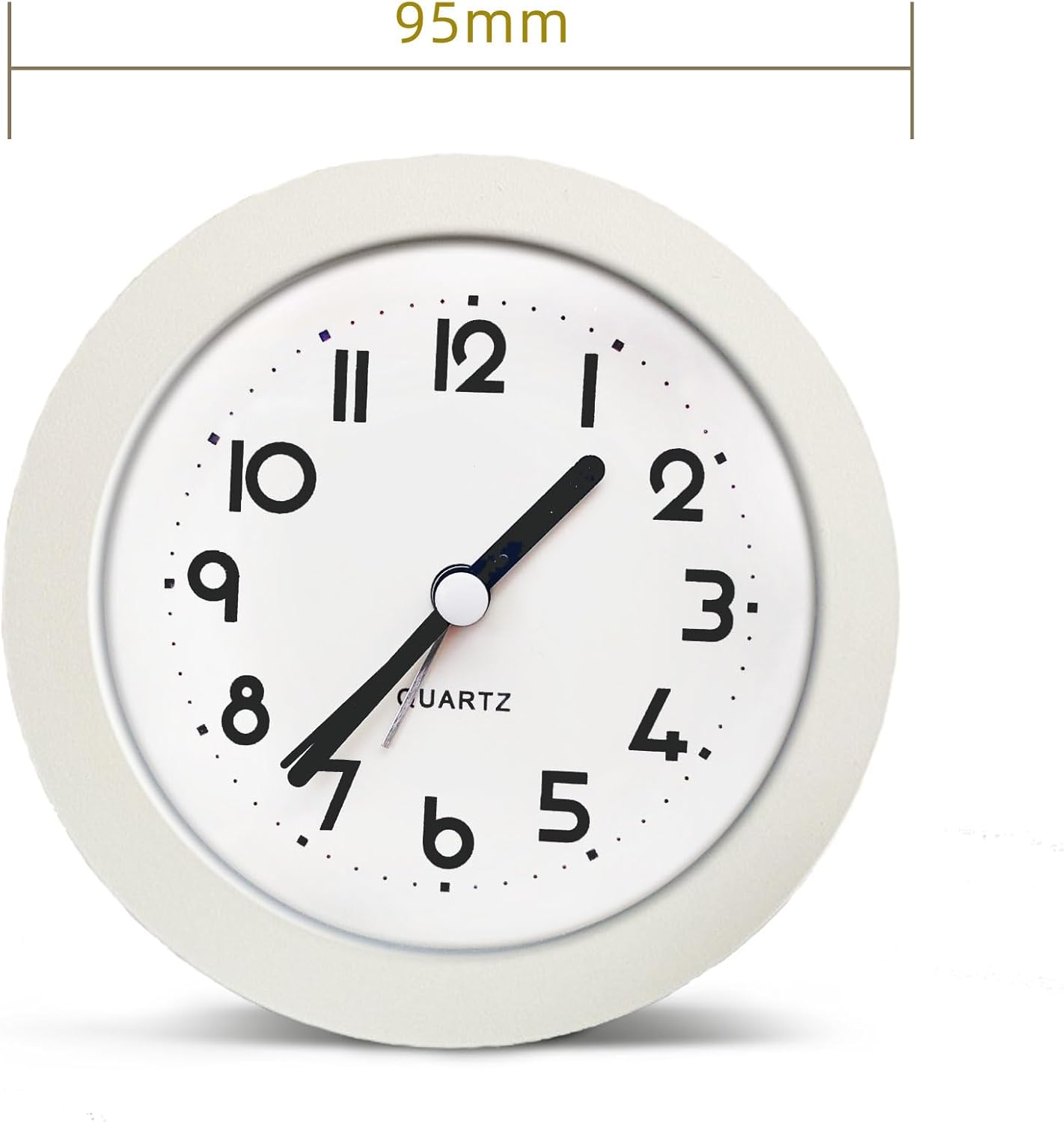 4 Inches White Desk Clock with Backlight