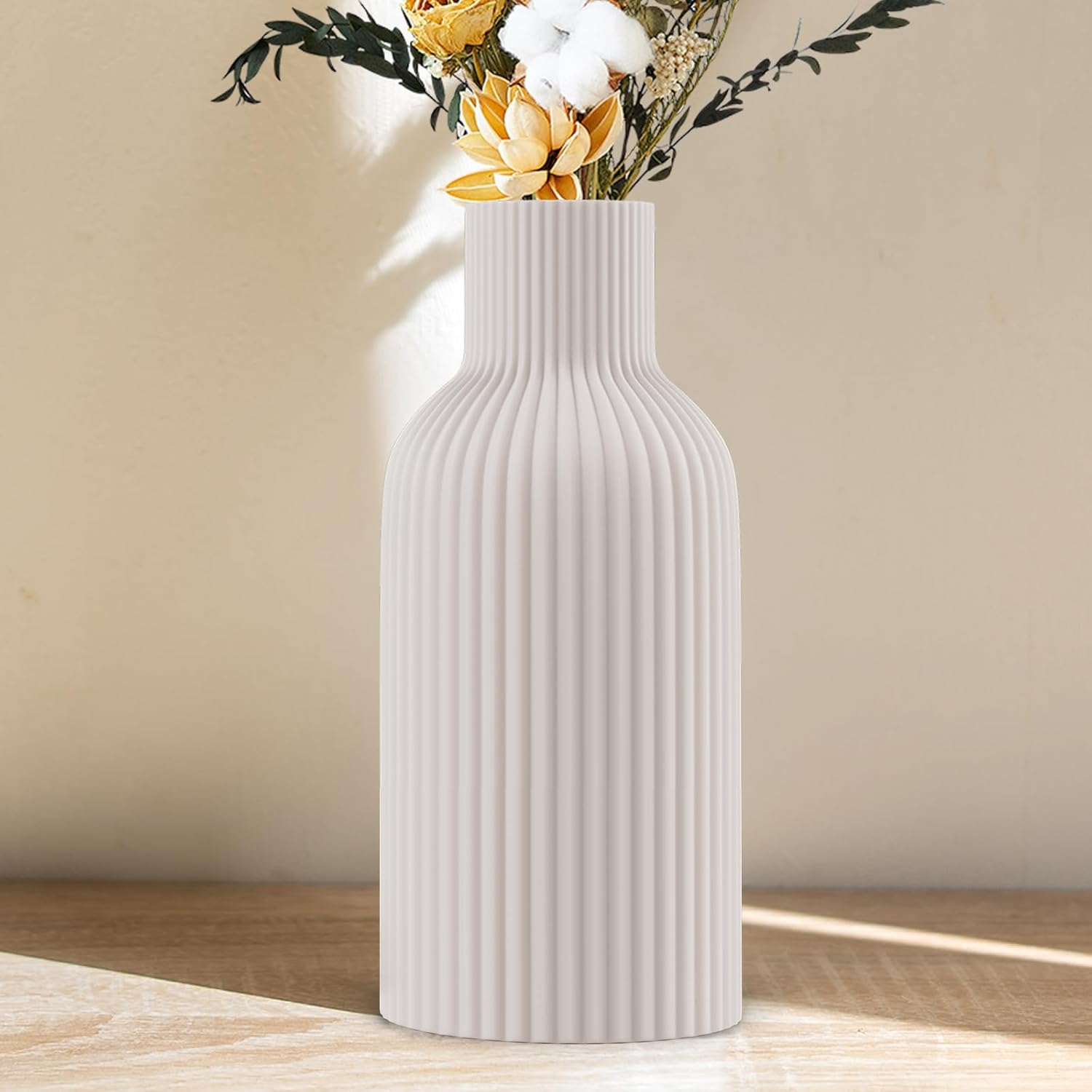 White Ceramic Vase for Modern Home Decor
