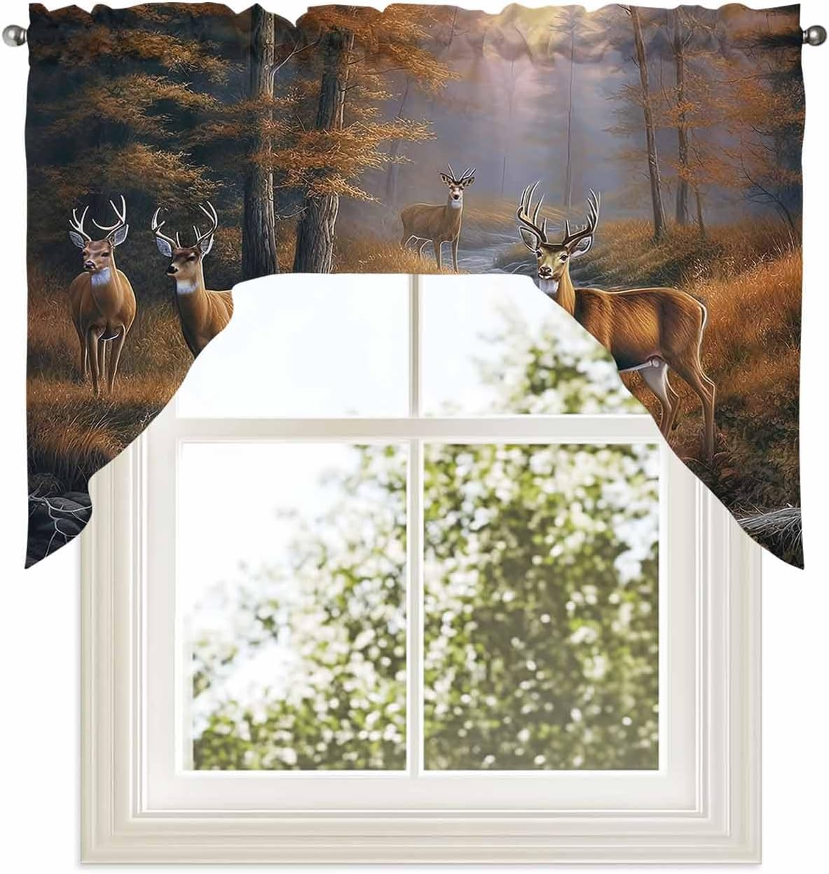 Swag Valance Curtains 56x36 Inch for Window