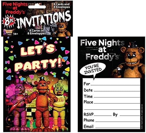 Forum Novelties Fnaf 8 Invitations Multi Color
