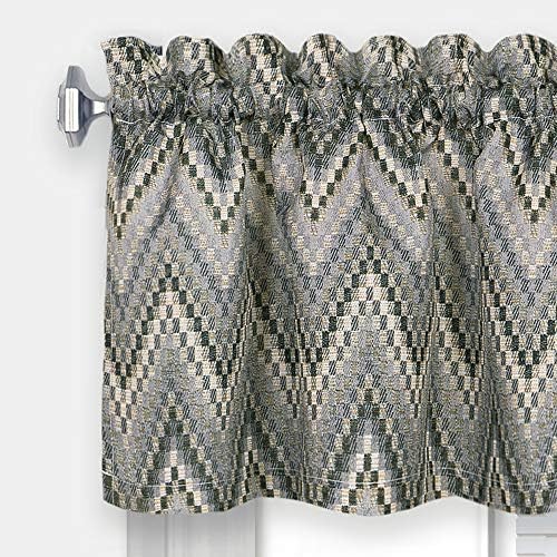 ACHIM Charcoal Window Curtain Valance 58x14