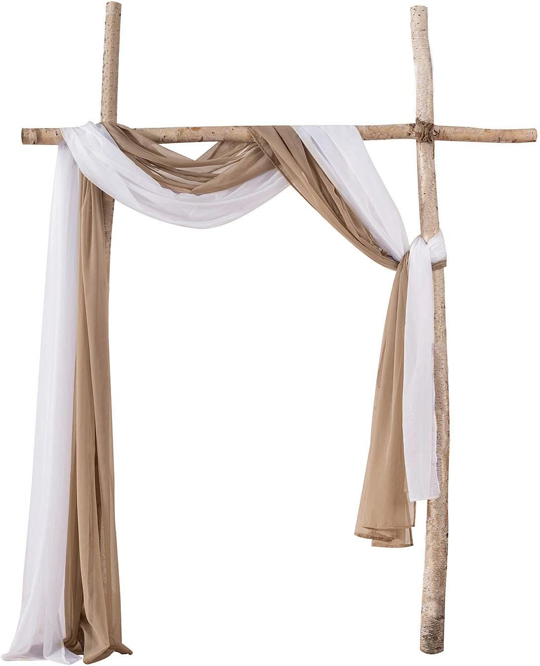 MIULEE Sheer Window Scarf Valance Extra Long Panel Curtain