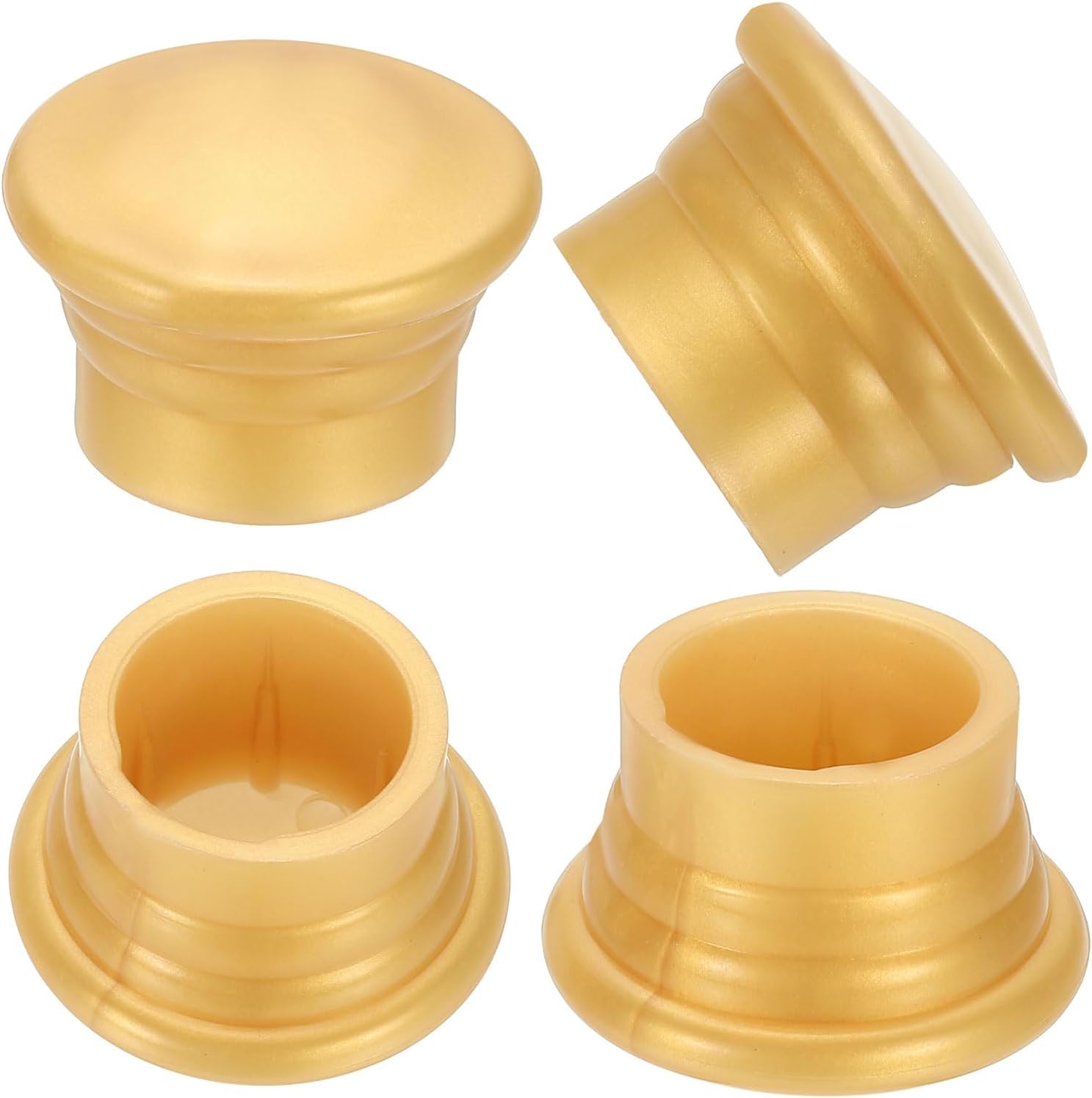 Uxcell Curtain Rod Ends 6Pcs Gold Finial for 26-28mm Rods
