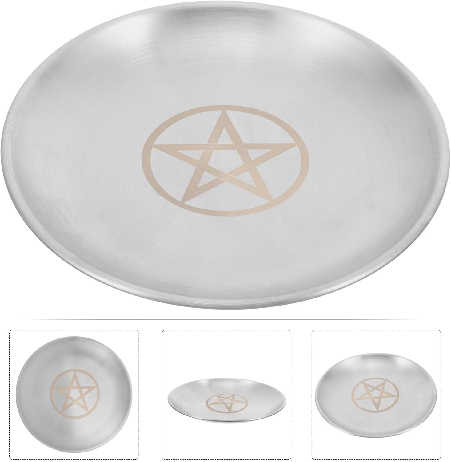 IMIKEYA Pentagram Altar Ritual Plate Dish