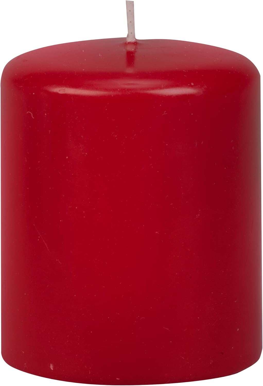 Biedermann Sons Unscented Pillar Candles Box of 6 Cranberry Red