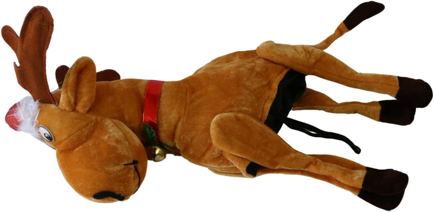 Beistle Plush Christmas Moose Hat for Parties