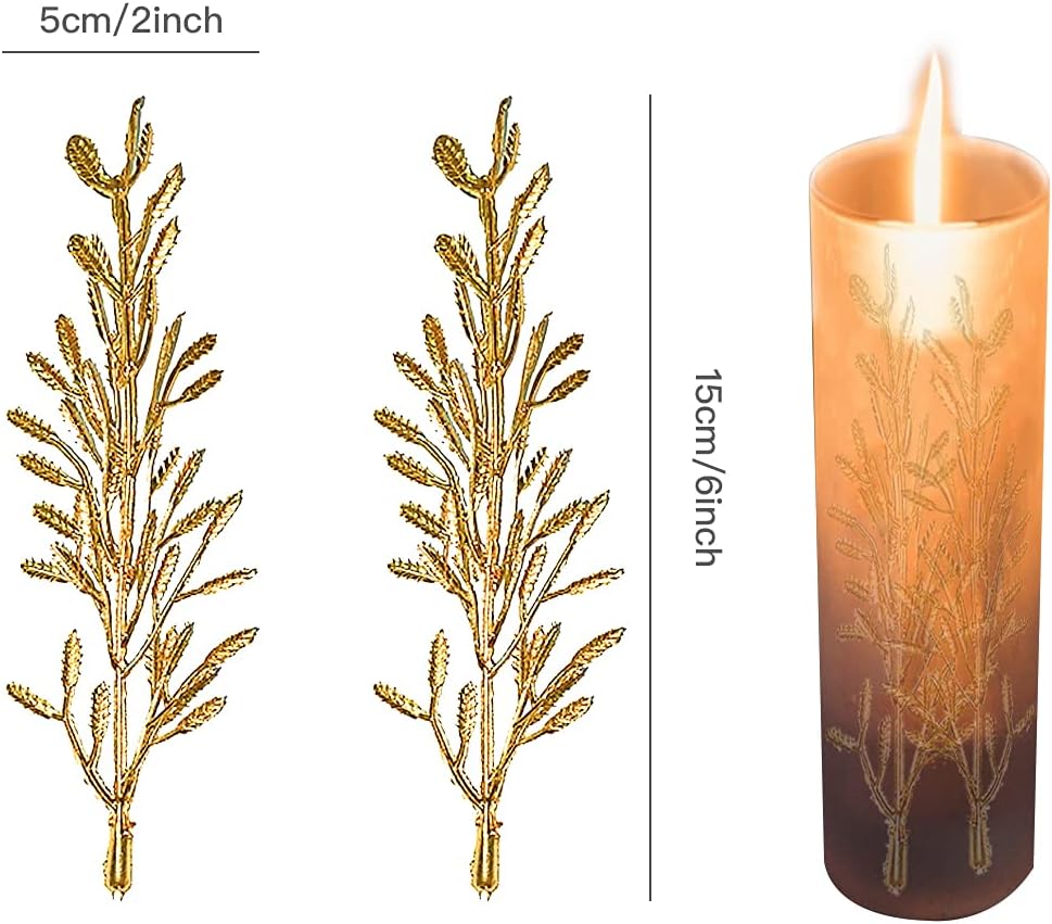 Yountor 100pcs Gold Artificial Flower Filler for Floating Candles