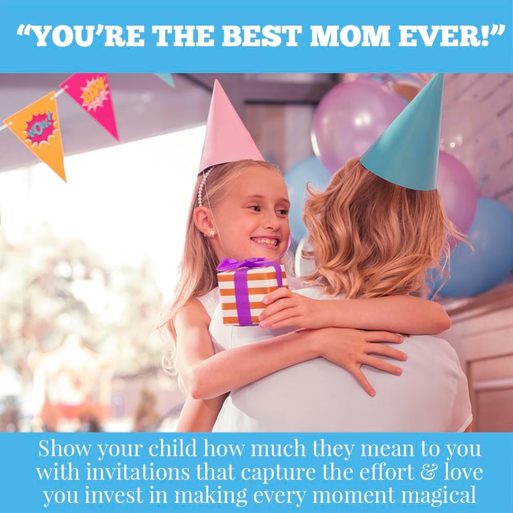 Cosmic Bowling Party Invites 20 5x7 Fill In Cards