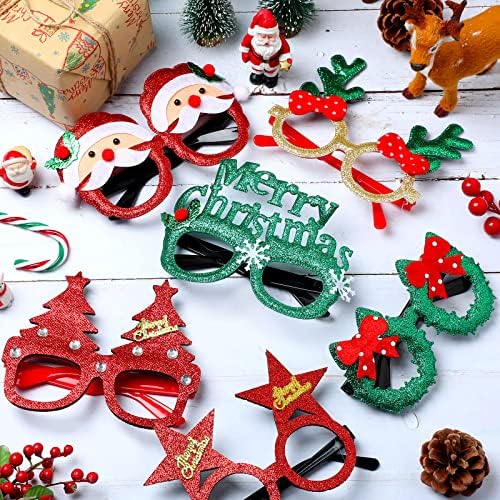 Vinsot 48 Piece Christmas Glasses Bulk Decor Set