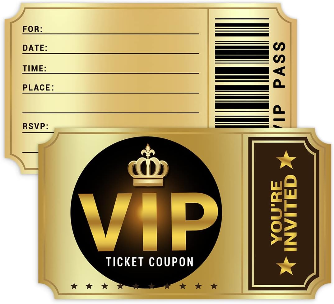 Wuguimeii 20 Double-Sided Birthday Party Invitations with Envelopes