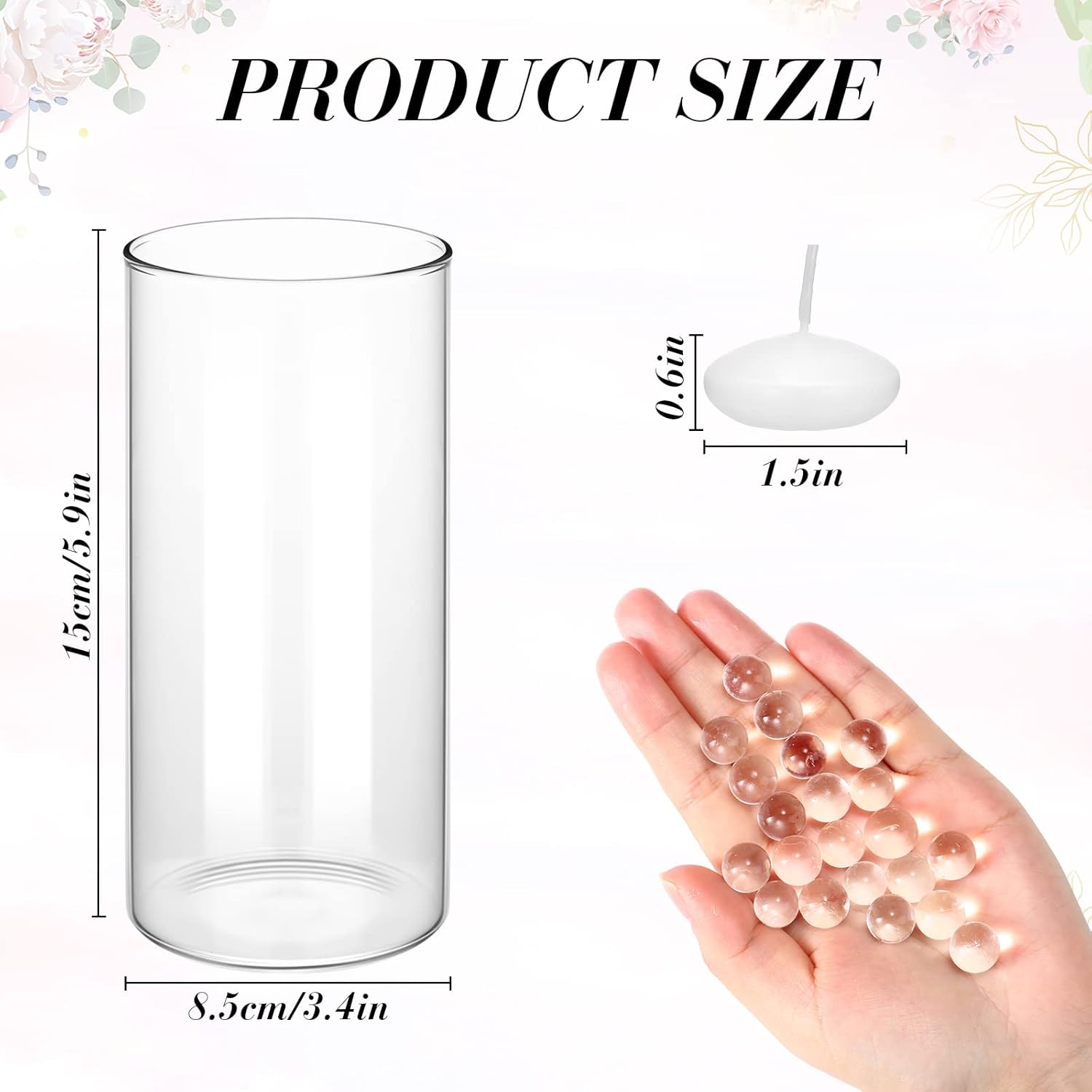 Nuanchu 20156 Pcs Centerpiece Vase Decor Set