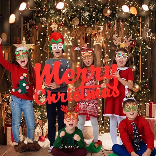 12Pcs Christmas Glasses for Kids and Adults