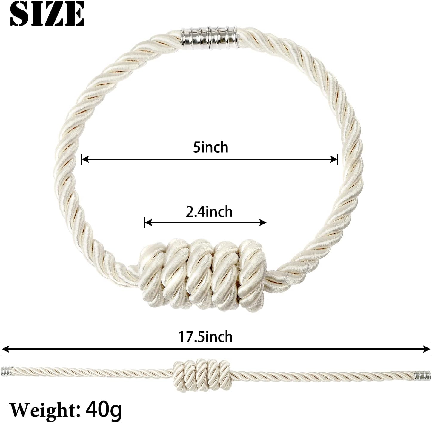 BEL AVENIR Magnetic Curtain Tiebacks 2 Pack