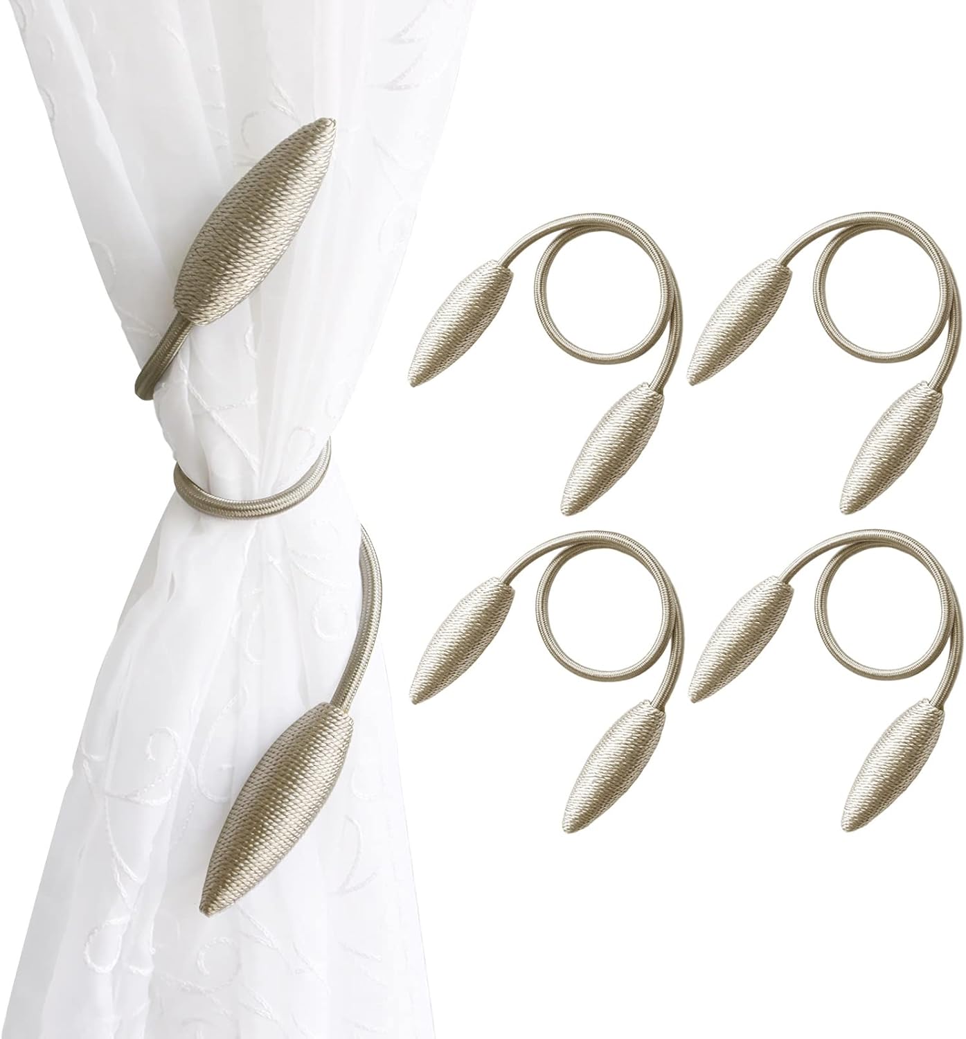 Valea Home 4 Piece Curtain Tiebacks Clips Holdbacks