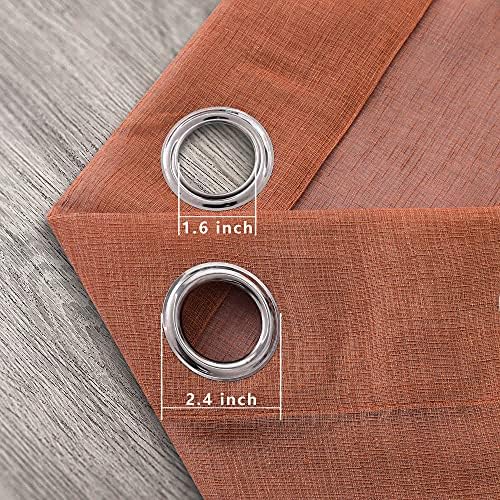 Terracotta Curtains 84 Inches Long 2 Panels Burnt Orange